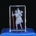 Cubo de Cristal 3D Religioso - Jesus / Virgem Maria